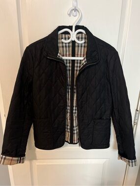 Burberry Quilted Zip Up Jacket